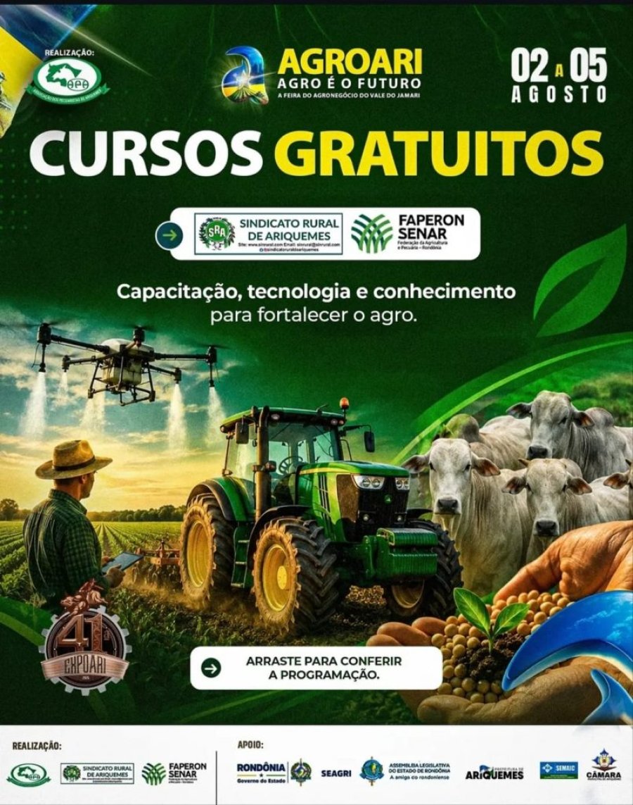 Sistema FAPERON/SENAR e Sindicato Rural de Ariquemes promovem capacitação e inovação durante a AGROARI
