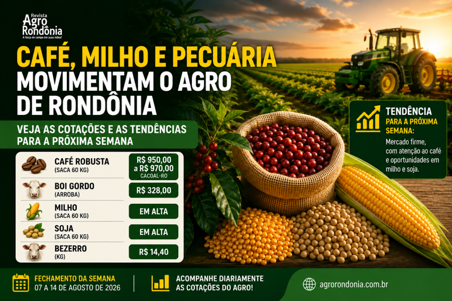 Mercado agro de Rondônia encerra a semana com...